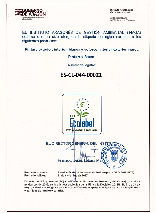 Certificado EuroLabel